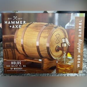 Oak Whiskey Barrel with Tap